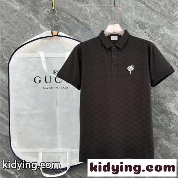 総柄デザイン クラシックスタイル 高見え GUCCI グッチ コピー ポロシャツ タウンユース-0