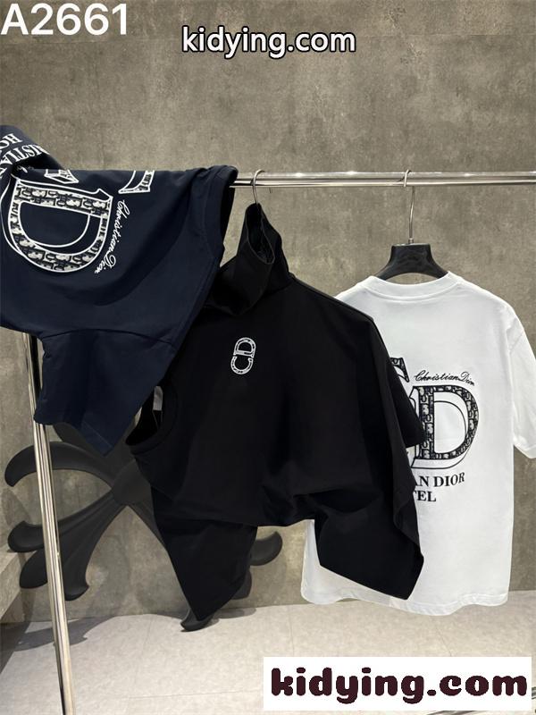 注目集結 ブラック DIOR ディオール コピー バックロゴインパクト モード系 半袖Tシャツ-6
