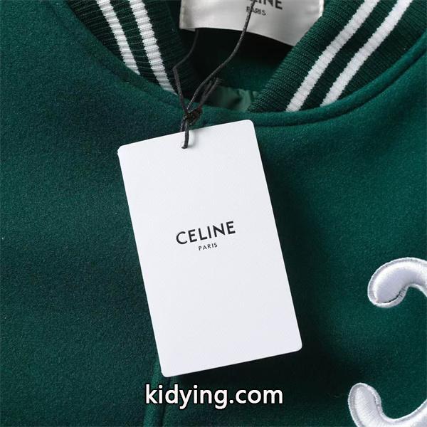 2025秋冬 CELINE ダークグリーン ジャケット 希少性 高級 セリーヌ コピー-3