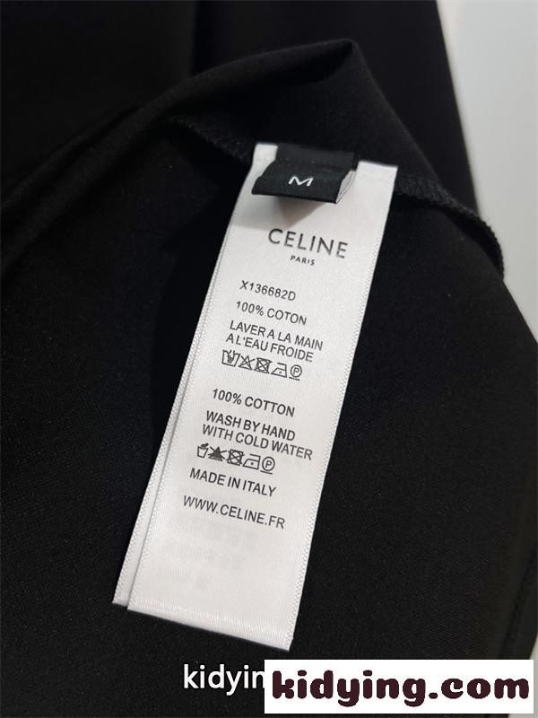 サマーニット風 ロゴワンポイント クルーネック きれいめカジュアル CELINE セリーヌ コピー 半袖Tシャツ-11