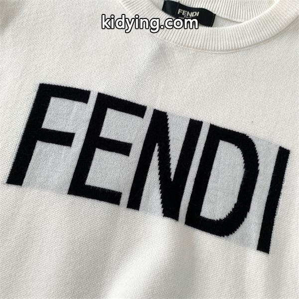 温か素材 ロゴ ホワイト FENDI フェンディ コピー ニット プレミアム 2025秋冬-3