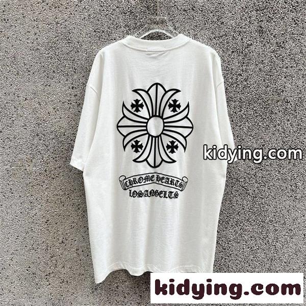 男女兼用 2色可選 先シーズンに引き続き新品 クロムハーツ CHROME HEARTS 半袖Tシャツ_クロムハーツ CHROME HEARTS_ブランド コピー 激安(日本最大級)-3