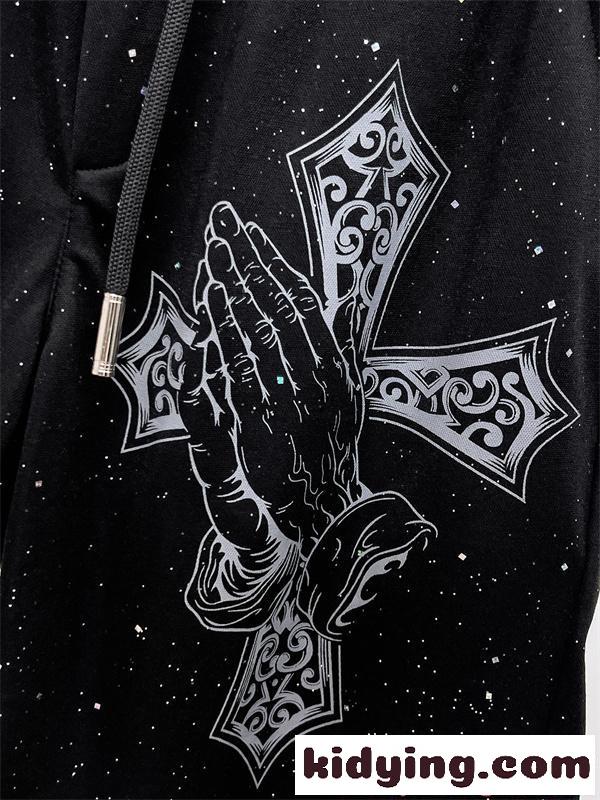 注目 ブラック CHROME HEARTS クロムハーツ コピー シルバー モード系 高級感 カジュアル ハーフパンツ-2