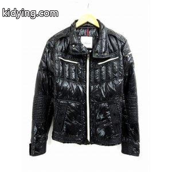 モンクレール MONCLER ライダースバイカーダウンジャケット BERRIAT ベリア ナイロン 黒 ブラック ☆激安& メンズ 通販 ショッピング-0