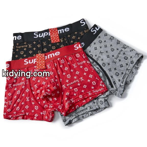 雑誌掲載人気LV x Supremex louis vuittonコラボ下着3枚セットシュプリーム コピー 激安(日本最大級)-0
