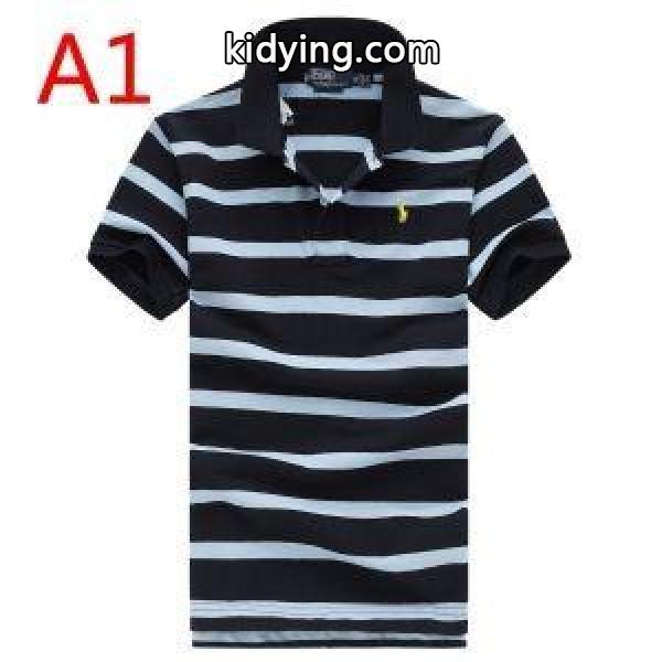 使い勝手も抜群!ポロ ラルフローレンコピーPolo Ralph Laurenメンズビジネス用ポロストライプ半袖tシャツ-0