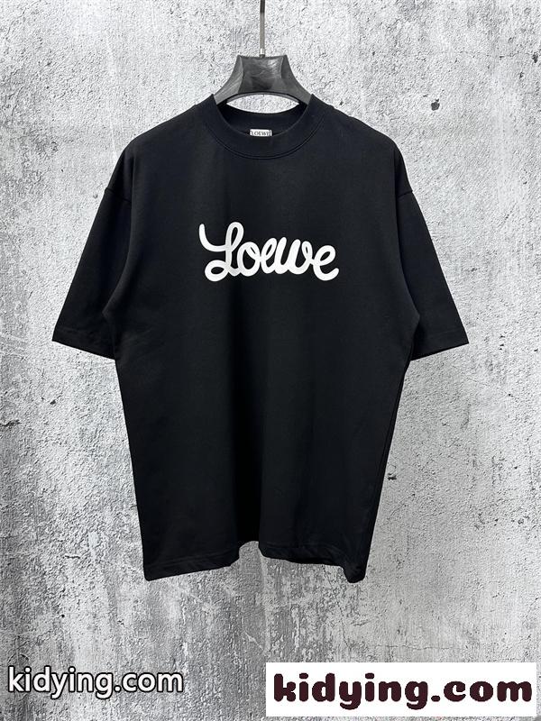 売れ筋急増 ホワイト プリント クリーン シンプル ファッション LOEWE ロエベ コピー 半袖Tシャツ-1