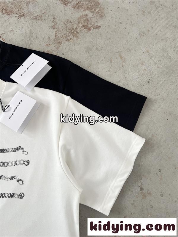 プリント アレキサンダーワン コピー Tシャツ チェーンモチーフ Alexander wang モノトーン系 個性派 ペア対応-3