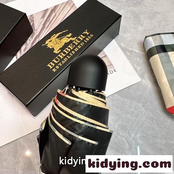 2026新作 BURBERRY 激安 バーバリー 折りたたみ傘 晴雨兼用 五つ折り 全自動 UVカット 軽量 チェック柄 ギフトBOX付き-3