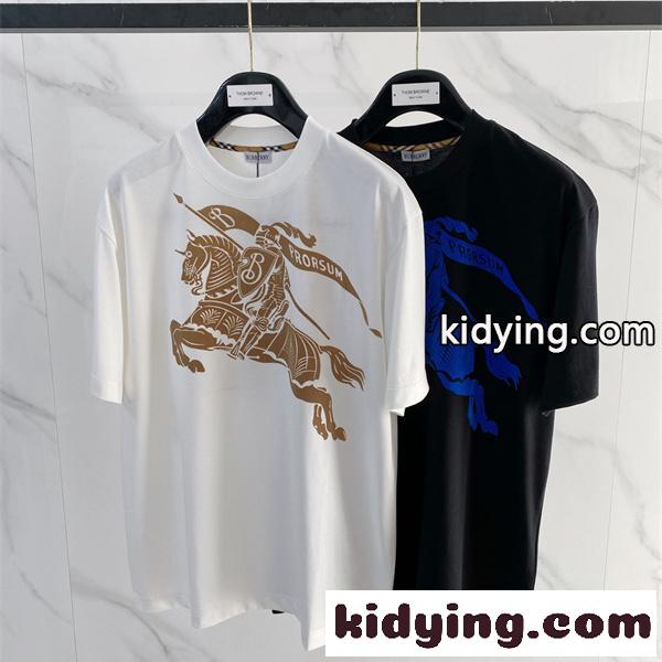 アーバングラフィックTシャツ ホースデザイン モダンストリート BURBERRY バーバリー コピー Tシャツ 着回しベーシック-0