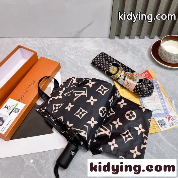 2026新作 LOUIS VUITTON 激安 ルイヴィトン 全自動折りたたみ傘 晴雨兼用 UVカット 遮熱 軽量 ワンタッチ開閉 ギフトBOX付き-3