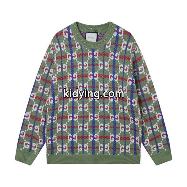 希少 入手困難 GUCCI GGチェック ニット グリーン グッチ コピー-0