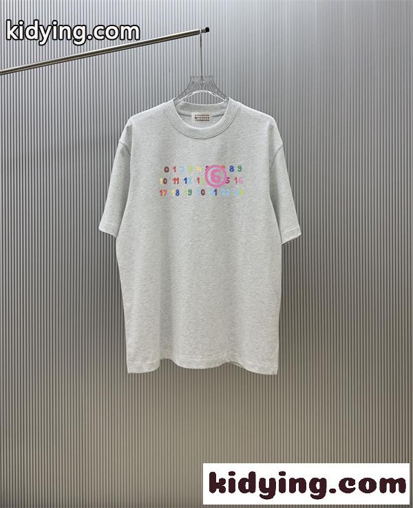 ナンバリングロゴ カラーデザイン モードカジュアル MAISON MARGIELA メゾンマルジェラ コピー 半袖Tシャツ 個性派スタイル-4