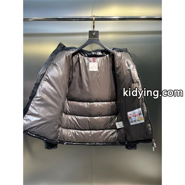 ブラック光沢ダウン 個性ロゴ 秋冬アクティブ モンクレール MONCLER 偽物ジャケット アウトドア-3