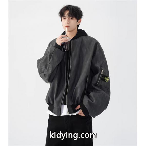存在感抜群 ウォッシュ加工 ジップブルゾン ストリート STONE ISLAND ストーンアイランド コピー-1