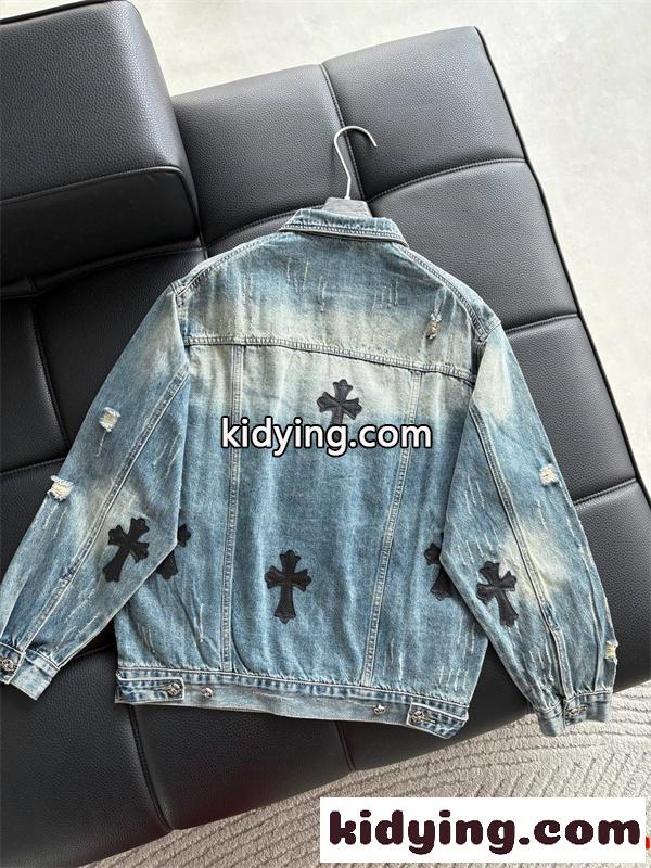 CHROME HEARTS クロムハーツ コピー デニムジャケット ヴィンテージ加工 無骨 トレンド 2026新作-1