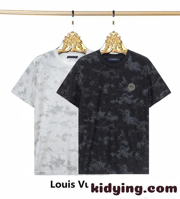 半袖Tシャツ LOUIS VUITTON メンズ クルーネック カジュアル ストリート系 個性派 ルイヴィトン コピー-2