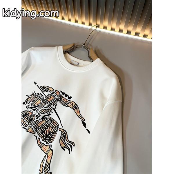 Burberry 黒色青ロゴアクセント 2025秋冬特選ファッション バーバリー コピー パーカー デザイナー風-1