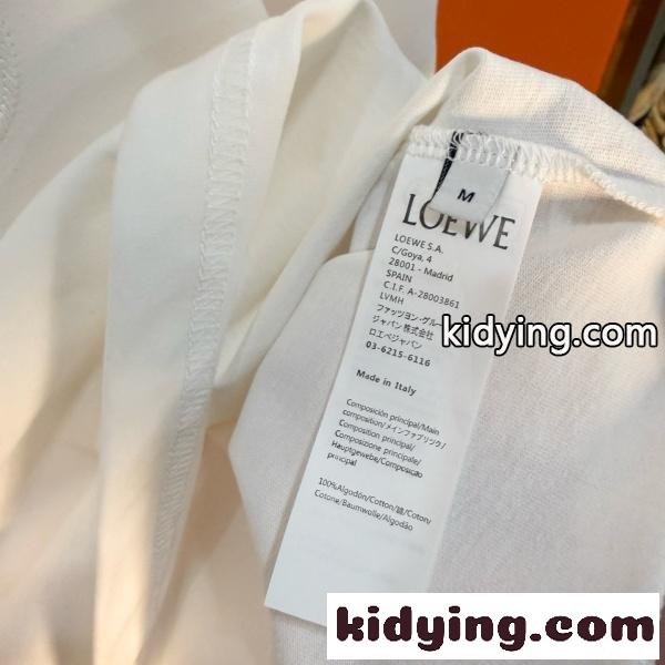 LOEWE ロエベ クラシックアナグラム 刺繍デザインTシャツ コットン半袖 ファッション 売れ筋 快適フィット-6