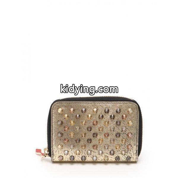 クリスチャン ルブタン Christian Louboutin パネトーネ スパイク ラウンドファスナーコインケース レザー ゴールド スタッズ レディース 中古 :248657:RECLOヤフーショップ - 通販ショッピング-0