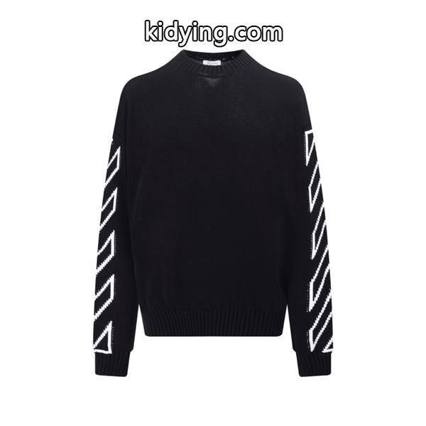ブラック × ホワイト セーター オフホワイト Off-White スーパーコピー 2025秋冬 限定入手 デザイン性豊か 秋冬コーデ-0