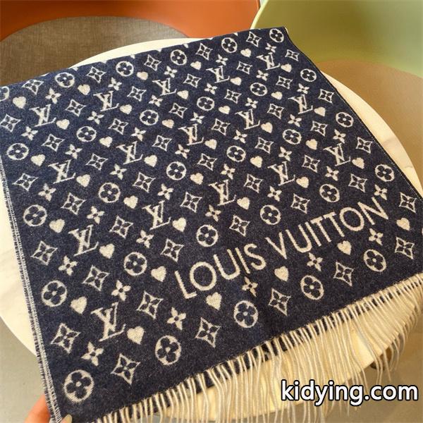 Louis Vuitton ルイ・ヴィトン 小ロゴ ハート柄 カシミヤ ストール マフラー 45×190cm 冬 新作 限定デザイン-2
