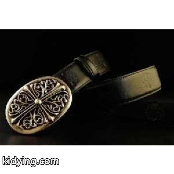 クロムハーツベルト ブラックレザーベルト Chrome Hearts シルバー 10スモールクラシックオーバルバックル_CHROME HEARTS クロムハーツ_ブランド コピー 激安(日本最大級)-0