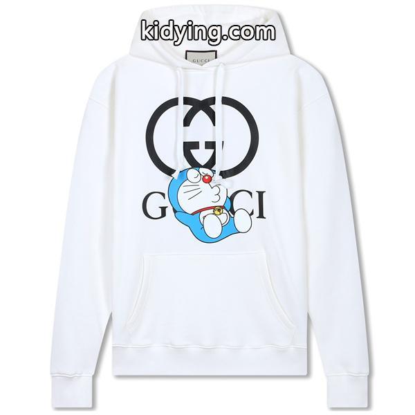 GUCCI キャラクター グッチ コピー プリント パーカー ブラック ポップ-1