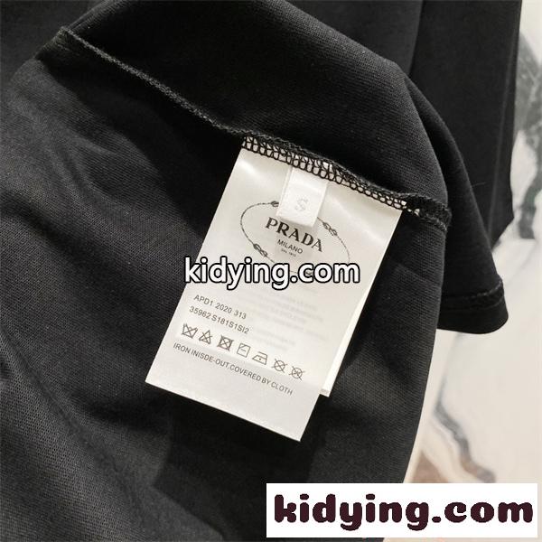 PRADA コピー プラダ Re-Nylon 半袖Tシャツ ブラック ナイロンポケット ロゴプレート ミニマルデザイン 軽量高機能 モード系 メンズ-7