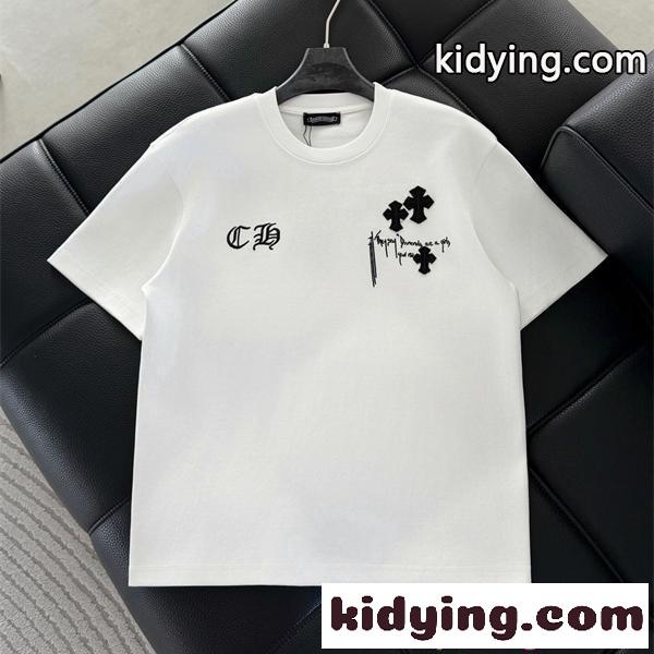 クロムハーツ スーパーコピー 高見え ホワイト 半袖 Tシャツ モード系 洗練 クール CHROME HEARTS ストリート映え-0