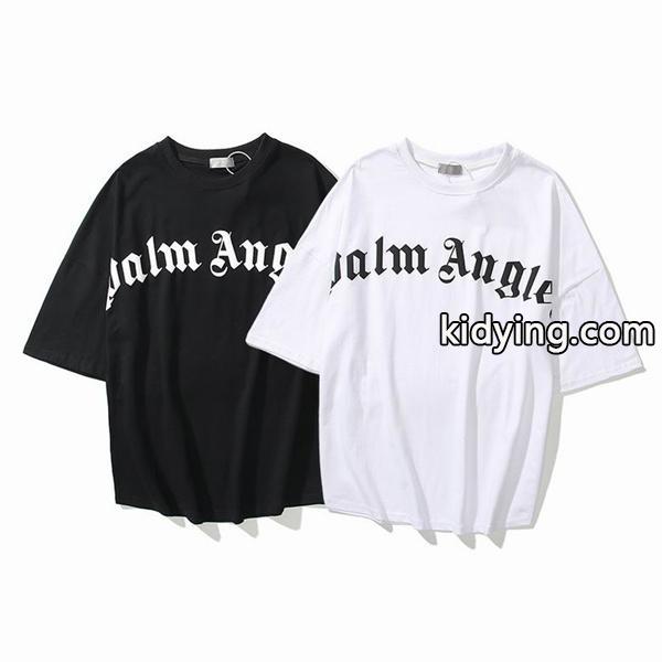 夏に大好評だったPalm AnglesロゴTシャツ コピー 黑白2色から選びでき半袖-0