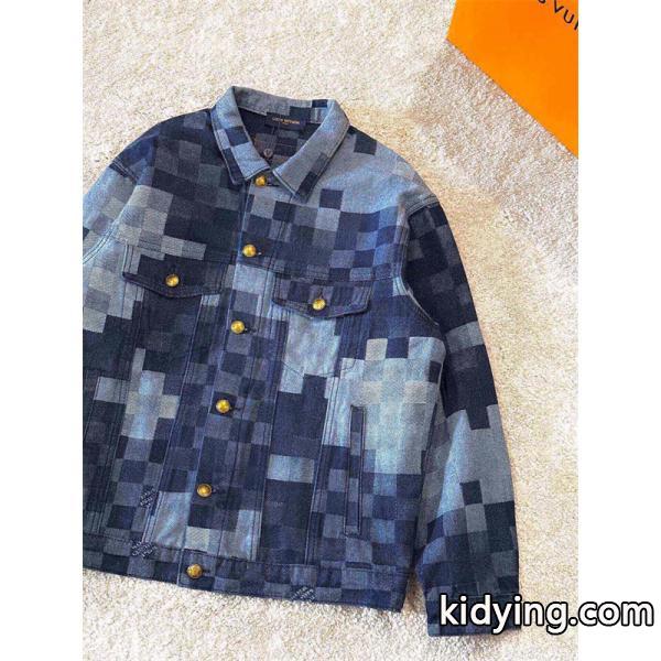 秋冬限定 デニムスタイル 高品質 ブルーグラフィック Louis Vuitton ルイヴィトン スーパーコピー ジャケット-4