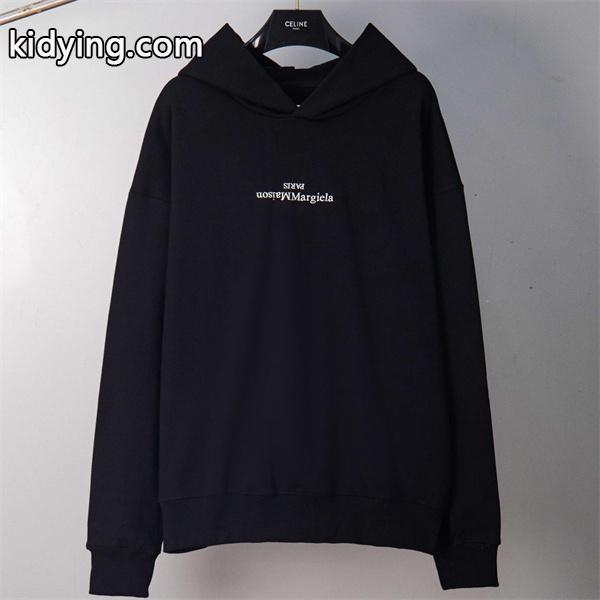 マルジェラ コピー パーカー 反転ロゴ ミニマル ブラックデザイン 期間限定 Maison Margiela-0