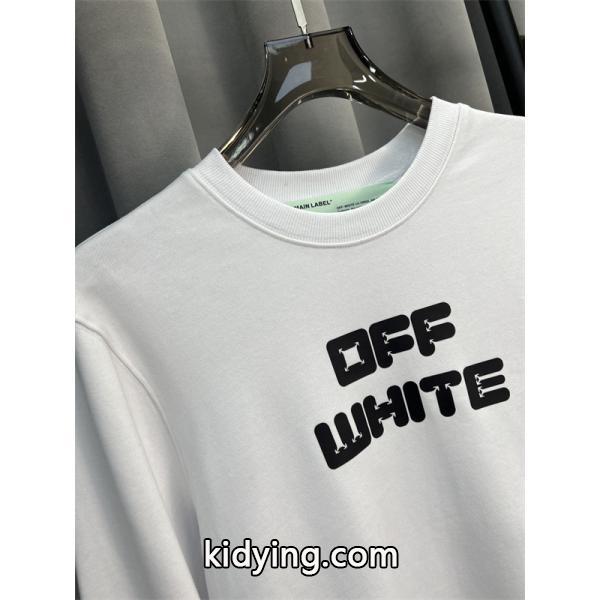 着回し抜群 ブラック オフホワイト セーター Off-White コピー 2025秋冬定番ベーシック 数量限定 大ロゴプリント-6