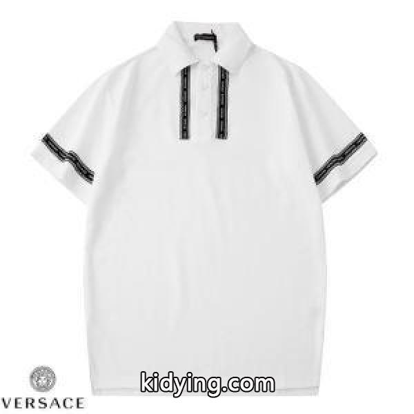 涼しげで季節感たっぷり 2色可選 半袖Tシャツ 心踊るおしゃれスタイル ヴェルサーチ VERSACE_ヴェルサーチ VERSACE_ブランド コピー 激安(日本最大級)-0