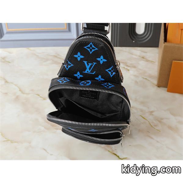 Louis Vuitton 2025秋冬 ブラック カラフルロゴ スリングバッグ ルイヴィトン 偽物 ショルダーバッグ-4