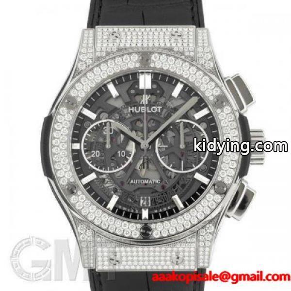 ウブロ クラシック・フュージョン アエロ クロノグラフ チタニウム ダイヤモンド 525NX0170LR1704 HUBLOT 【新品】【メンズ】 【腕時計】-0