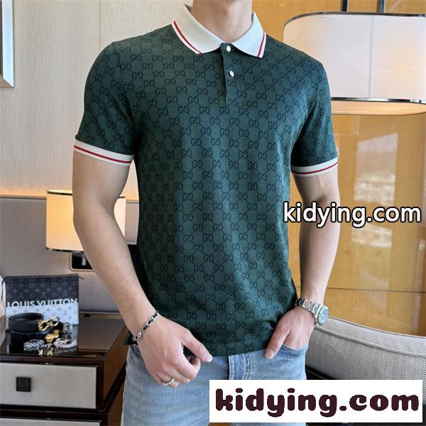 GUCCI激安♥2026ss春夏新作poloグッチポロシャツコピーエメラルドグリーン上品-2