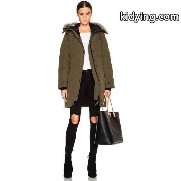 カナダグース レディース コート アウター Shelburne Parka with Coyote Fur Military Green :hs-cgoowo4-37e:フェルマート エフ fermart ef - 通販ショッピング-0