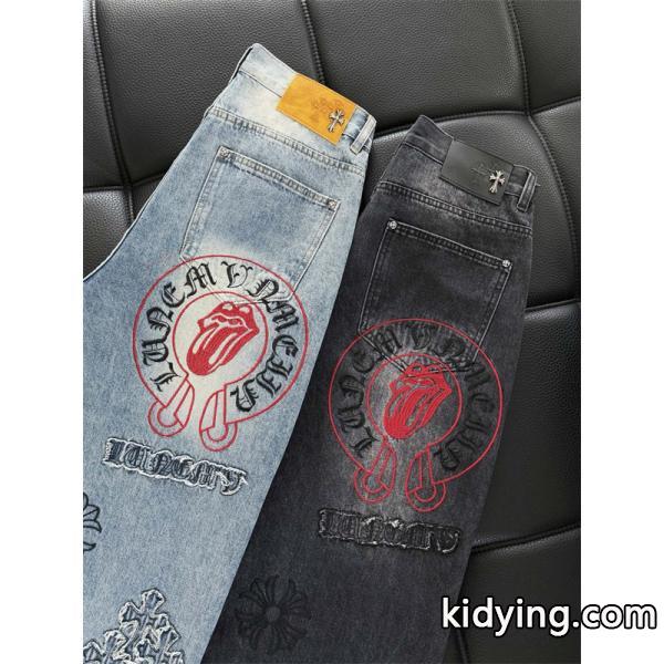 定番人気 クロス刺繍 バランス良好 クロムハーツ Chrome Hearts コピー デニムパンツ-8