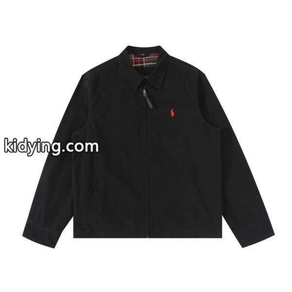 POLO Ralph Lauren 激安 コピー ラルフローレン 3色 ヴィンテージ ハリントンジャケット メンズ レディース兼用 秋冬 厚手 コットン チェック裏地 刺繍ロゴ クラシック アウター-3