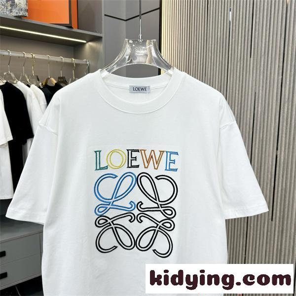 刺繍 半袖Tシャツ メンズ LOEWE 高級感 デザイン性 上品カジュアル ロエベ スーパーコピー-1