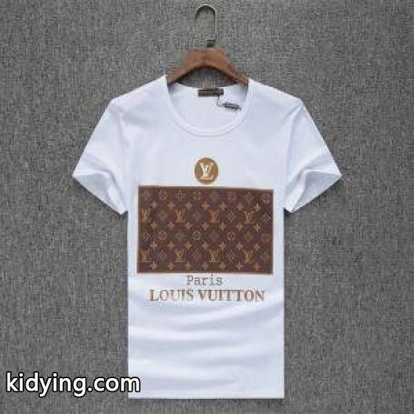 ルイ ヴィトン Tシャツ コピー LOUIS VUITTONお買い得 オールシーズン大活躍 Ｕネック ｔシャツ ブラック、ホワイト-0