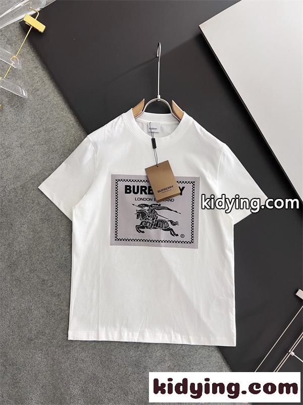 売上好調 ブラック BURBERRY バーバリー コピー クラシック プリント モード カジュアル 半袖Tシャツ-6