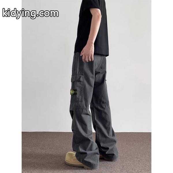 都会派 立体裁断 カーゴパンツ グレートーン 重厚 STONE ISLAND ストーンアイランド コピー-4