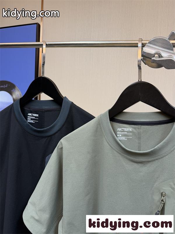 ポケット付き 半袖Tシャツ ARCTERYX 無地トップス リラックスフィット カジュアル アークテリクス コピー-6
