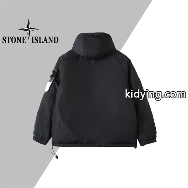ブラック タフ素材 高機能 防水仕上げ STONE ISLAND ストーンアイランド コピー ダウンジャケット-2