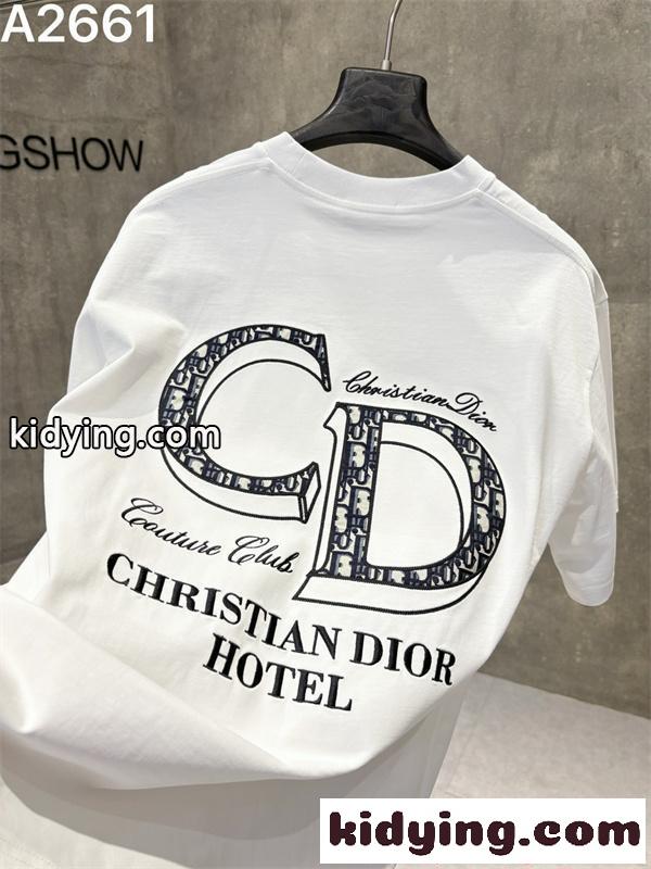 注目集結 ブラック DIOR ディオール コピー バックロゴインパクト モード系 半袖Tシャツ-3