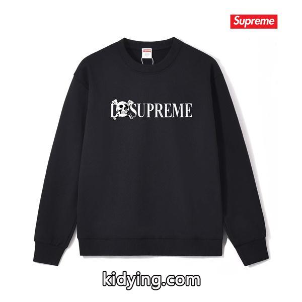SUPREME シュプリーム コピー 秋冬コーデ 起毛 杢グレー プレミアム ロゴ スウェット-0