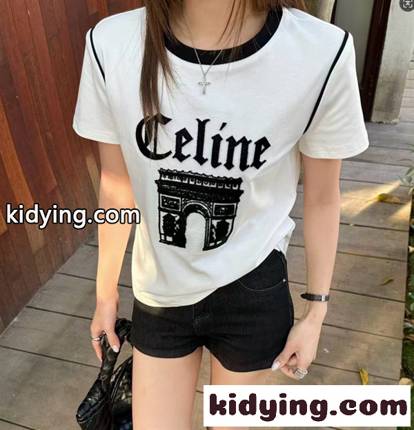 人気2026&CELINE セリーヌ tシャツコピーおしゃれ個性着心地清涼感抜群2色-0